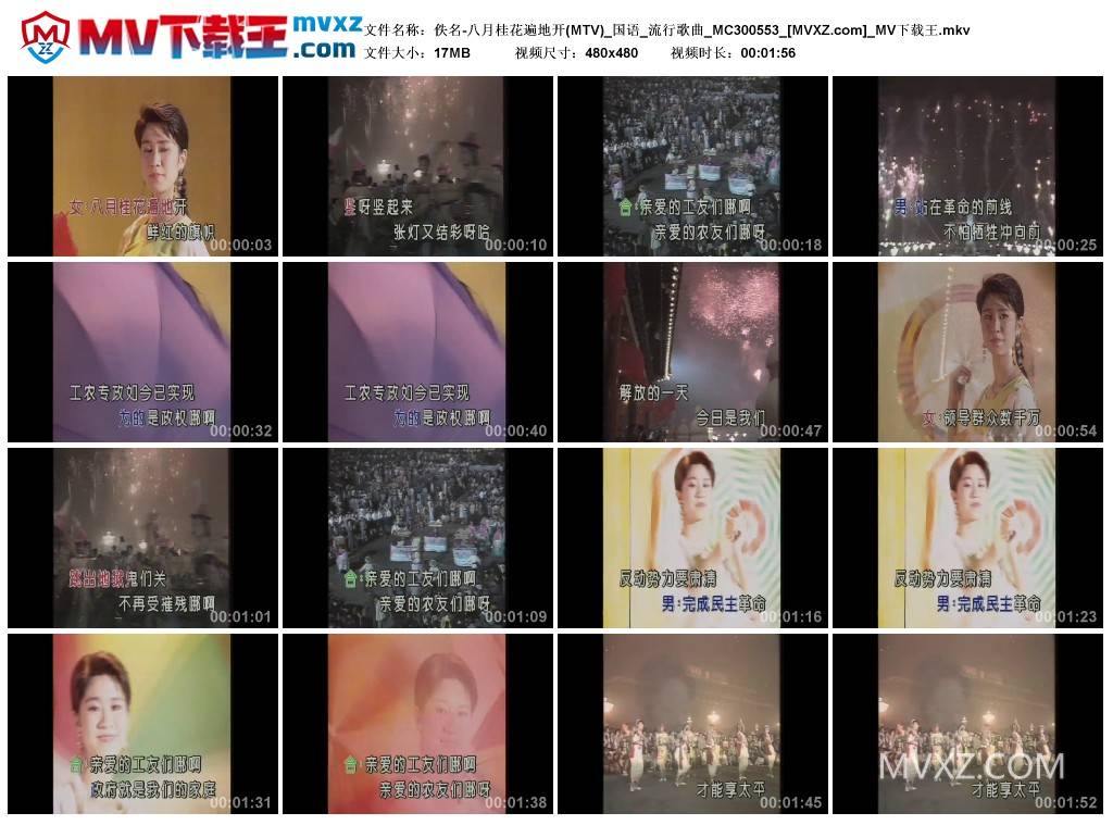 佚名-八月桂花遍地开(MTV)_国语_流行歌曲_MC300553